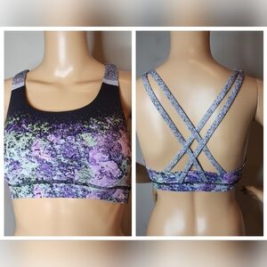 Lululemon Energy Bra‎ (Nulux). Purple green black. Size 6.